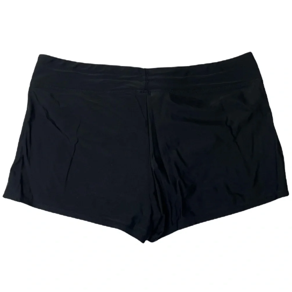 Black Athletic Shorts Tie Waist Gym Running Track Shorts Size 12 Medium Large